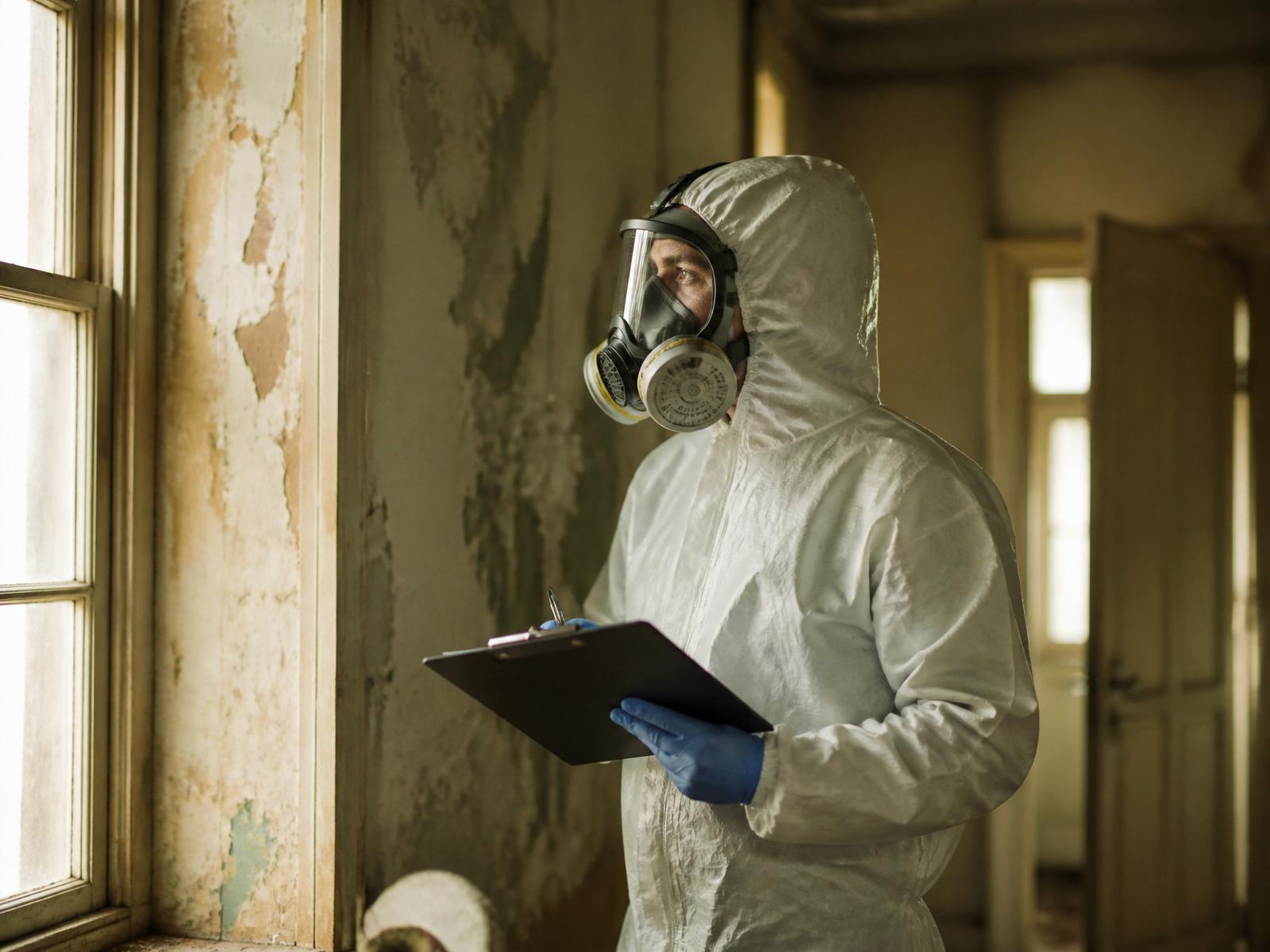 Environmental inspector documenting a site